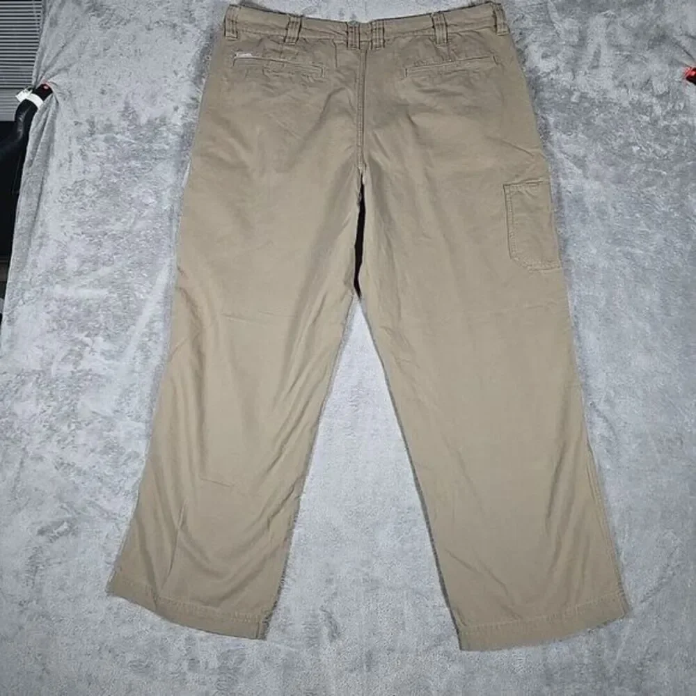 Columbia Pants Mens 40x29 Khaki Tan Cotton Straight Leg Outdoors‎ Gorpcore